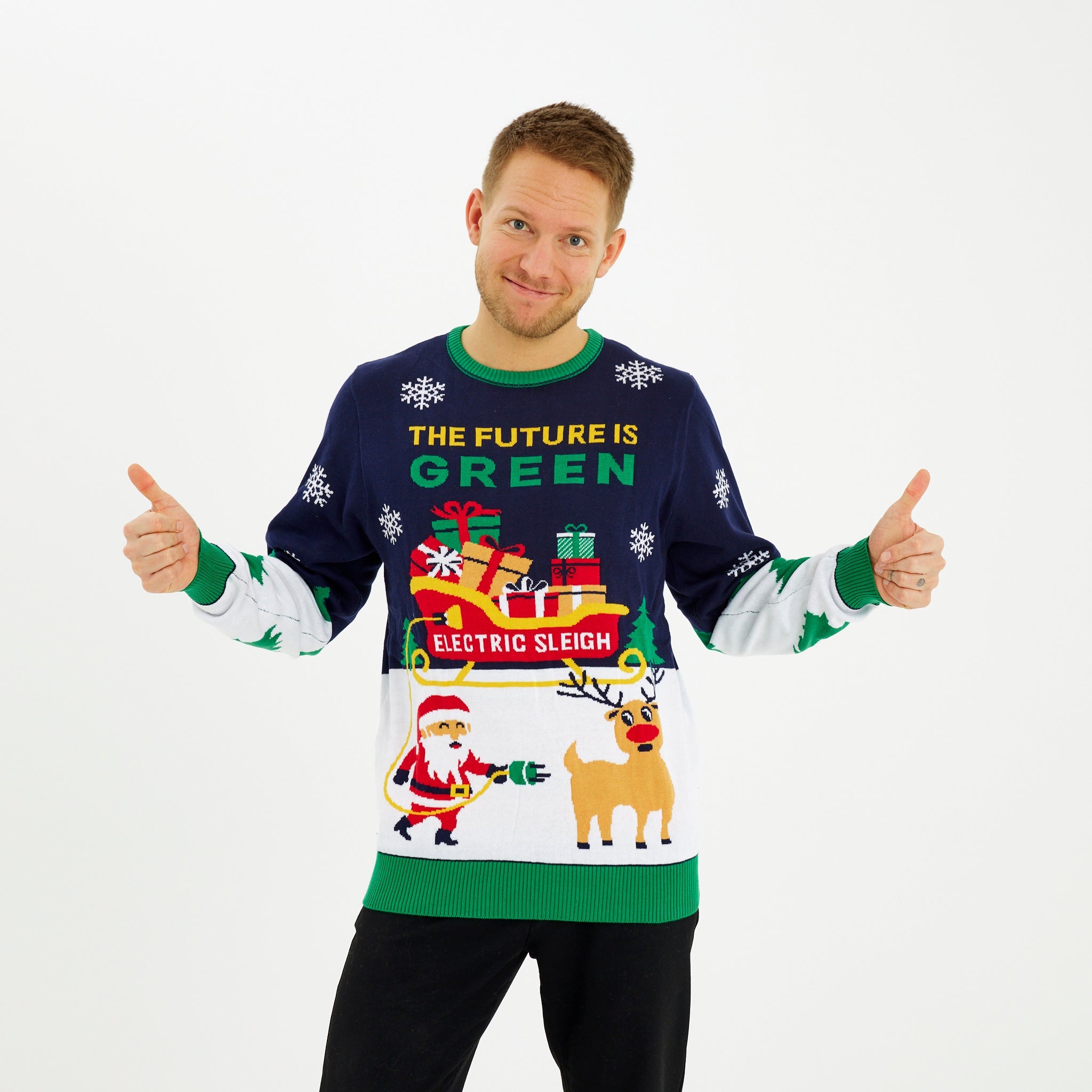 The Electric Christmas Sweater - Heren.